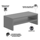Ver imagem 4 de Kit 03 Suportes Stand Para Monitores Mesa Escritório Home Office Lap L03 Cinza - Lyam Lyam Decor