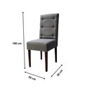 Ver imagem 3 de Kit 6 Cadeiras Sala de Jantar Estofadas Eloísa Veludo Cinza (liz Maria)