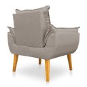 Ver imagem 4 de Poltrona Opala Decorativa Luxo Linho Capuccino Sky Mobile