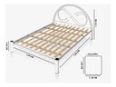 Ver imagem 2 de Cama Casal 1,40 de Ferro e Aço:Branco/Tamires