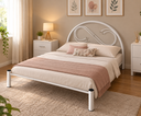 Ver imagem 1 de Cama Casal 1,40 de Ferro e Aço:Branco/Tamires
