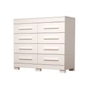 Ver imagem 4 de Conjunto Quarto Casal Guarda-Roupa 6 Portas Cômoda 8 Gavetas Papoulas Espresso Móveis Branco