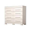 Ver imagem 2 de Conjunto Quarto Casal Guarda-Roupa 6 Portas Cômoda 8 Gavetas Papoulas Espresso Móveis Branco