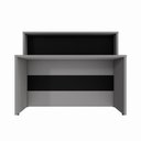 Ver imagem 4 de Balcão Atendimento Alto 150 Cm Escritório Recepção F5 Office Cor:cinza Sagrado com Preto