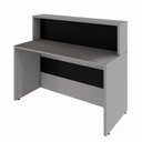 Ver imagem 3 de Balcão Atendimento Alto 150 Cm Escritório Recepção F5 Office Cor:cinza Sagrado com Preto