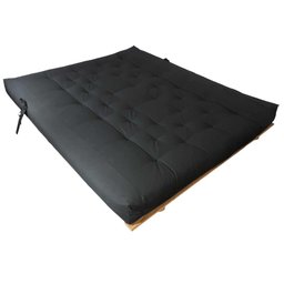 Futon Sofa Cama King SEM BASE DE MADEIRA 1,60m x 1,90m Preto - 1