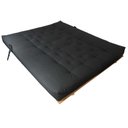 Ver imagem 1 de Futon Sofa Cama King SEM BASE DE MADEIRA 1,60m x 1,90m Preto