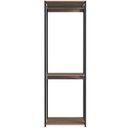 Ver imagem 1 de Closet Modulado 60x45x183cm com 3 Prateleiras e 2 Cabideiros ProDecor em MDP Montana e Preto