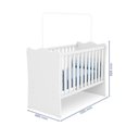 Ver imagem 4 de Quarto de Bebe Infantil Doce Sonho Berço e Cômoda Trocador 4 Gavetas Qmovi