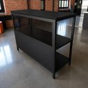 Ver imagem 1 de Bancada Ilha para Cozinha Design Industrial 1,50X60MT Tampo Preto Pés Preto