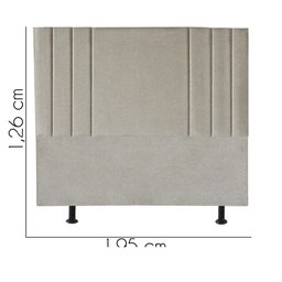 Cabeceira Estofada King 195CM Grécia Linho Bege - D A DECOR D&A Decor - 3