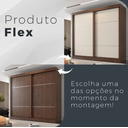 Ver imagem 3 de Guarda Roupa Casal 2 Portas de Correr com Espelho Trancoso - Móveis Valverde - Off White/new Canion