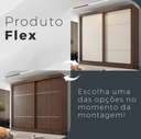 Ver imagem 3 de Guarda Roupa Casal 2 Portas de Correr com Espelho Trancoso - Móveis Valverde - Off White/new Canion