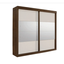 Ver imagem 1 de Guarda Roupa Casal 2 Portas de Correr com Espelho Trancoso - Móveis Valverde - Off White/new Canion