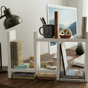 Ver imagem 2 de Nicho Organizador de Mesa Extensível em Mdf Branco Cód.833