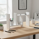 Ver imagem 4 de Nicho Organizador de Mesa Extensível em Mdf Branco Cód.833