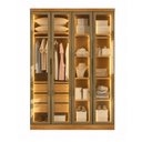 Ver imagem 5 de Guarda-Roupa Modulado Reflecta 4 Portas com LED 3 Gavetas e Nichos 100% MDF Cairo Marrom/Cinamomo