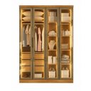 Ver imagem 1 de Guarda-Roupa Modulado Reflecta 4 Portas com LED 3 Gavetas e Nichos 100% MDF Cairo