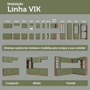 Ver mais imagens de Porta-geladeira 73 Cm 1 Porta Basculante Rustic/verde Vik Madesa