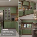 Ver imagem 6 de Porta-geladeira 73 Cm 1 Porta Basculante Rustic/verde Vik Madesa
