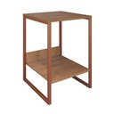 Ver imagem 2 de Mesa Cabeceira Lateral de Cama Industrial Amêndoa Tókio Base Cobre
