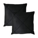 Ver imagem 1 de Kit 2 Capas para Almofada Drapeada em Veludo Quadrada 60x60 Preto