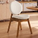 Ver imagem 1 de Cadeira para Sala de Jantar Cozinha Estofada Rattan Ibis L02 Linho Champagne - Lyam Decor