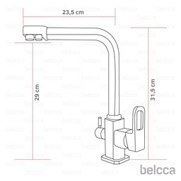 Torneira Gourmet Misturador Monocomando com Saída para Água Quente-fria e Filtrada Cromada de - 4