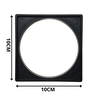Porta Grelha 10x10 Abs Preto para Ralo Quadrado Caixilho Box - 2