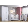 Quarto Infantil com Guarda-Roupa 3 Portas Berço Mini Cama e Organizador Mariana Espresso Móveis - 1