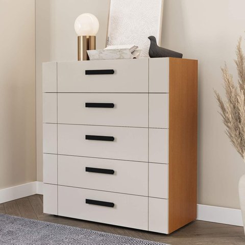 Cômoda Organizadora 90cm com 5 Gavetas 240840 Linha Lisboa Politorno Móveis