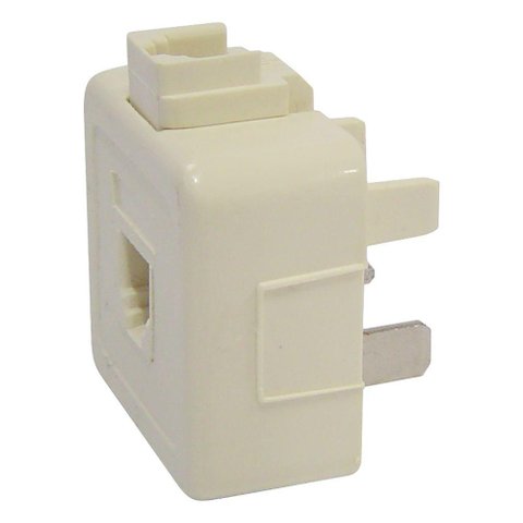 Plug Adaptador Fone-fax Duploc-jack Amer.+padrao Jp-13marfim