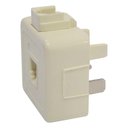 Ver imagem 1 de Plug Adaptador Fone-fax Duploc-jack Amer.+padrao Jp-13marfim
