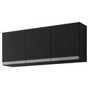 Ver imagem 1 de Armário Aéreo 3 Portas 120cm Debora Preto - Pallazio