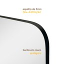Ver imagem 6 de Espelho Grande Pinterest Retrô Corpo Inteiro 110x60cm Borda em Couro 3cm - Mod. Tetris Preto