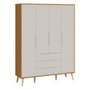 Ver imagem 7 de Quarto de Bebê 4 Portas com Cômoda Gaveteiro Elfe Retrô e Berço Americano Danny Areia Savana Acetina