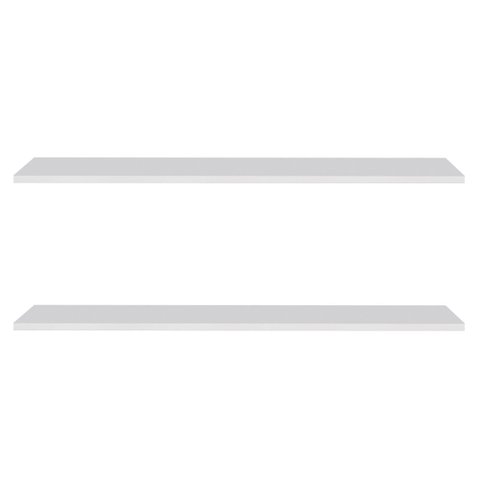 Prateleira Flutuante para Lavanderia Kit 2 Suporte Invisível 91cm Yara Branco - Lumil Lumil Móveis