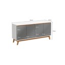 Ver imagem 5 de Aparador Kappesberg 4 Portas Branco/chumbo 156cm