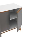 Ver imagem 2 de Aparador Kappesberg 4 Portas Branco/chumbo 156cm