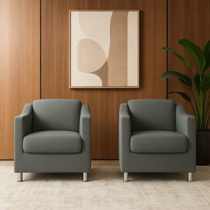 Poltrona Cadeira Sala Recepção Clinicas Auditórios Compacta Astra