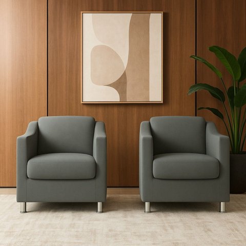 Poltrona Cadeira Sala Recepção Clinicas Auditórios Compacta Astra