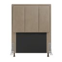Ver imagem 3 de Cabeceira Opala Para Cama Box Solteiro 90 cm Suede - D’Rossi - Bege