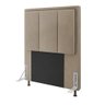 Cabeceira Opala Para Cama Box Solteiro 90 cm Suede - D'Rossi - Bege - 1
