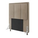 Ver imagem 1 de Cabeceira Opala Para Cama Box Solteiro 90 cm Suede - D’Rossi - Bege