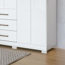 Ver imagem 4 de Guarda Roupa Casal 8 p Liverpool Santos Andirá Branco Branco