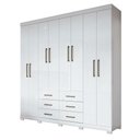 Ver imagem 1 de Guarda Roupa Casal 8 p Liverpool Santos Andirá Branco Branco