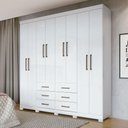 Ver mais imagens de Guarda Roupa Casal 8 p Liverpool Santos Andirá Branco Branco