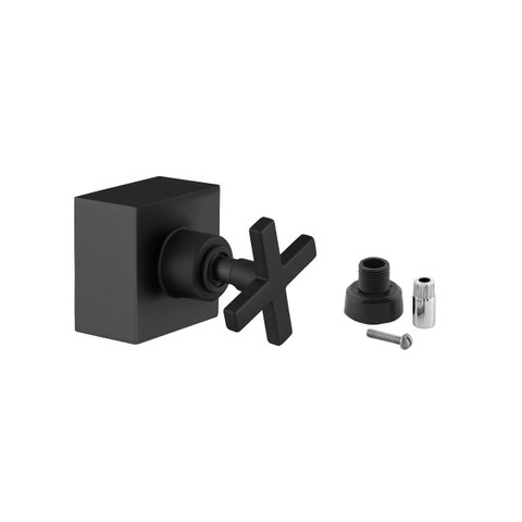 Acabamento para Registro Banheiro 1.1/4 1.1/2 50mm Cruzeta Quadrado Preto Fosco Chuveiro Padrão Doco