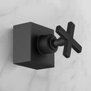Ver imagem 2 de Acabamento para Registro Banheiro 1.1/4 1.1/2 50mm Cruzeta Quadrado Preto Fosco Chuveiro Padrão Doco