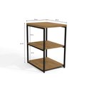 Ver imagem 3 de Mesa Notebook Escritório Industrial Li004 C/ 3 Prateleiras Freijo/preto - Kappesberg